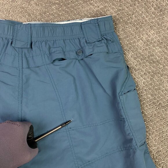 AFTCO Original Fishing Shorts Men's 42 Slate Gray Blue Nylon 8" Hiking Outdoor - Picture 5 of 13